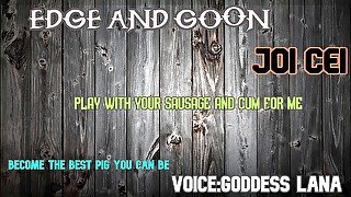 AUDIO ONLY - Edge and goon and cum piggie style JOI CEI