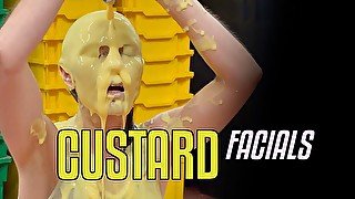 Custard Facials - Wet and Messy Sploshing