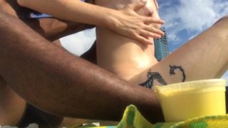 SHEA BUTTER BABE ~ MIAMI NUDE BEACH RUB DOWN ~ verified couple