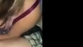 Blonde girl from the club sucks hairy dick