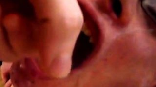 Amateur boy swallows multiple loads