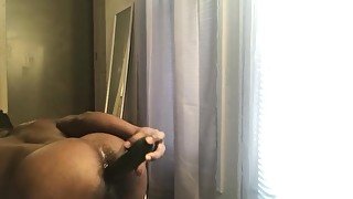 College teen shoves cucumber up his ass