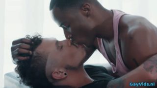 Big dick gay interracial sex and cumshot