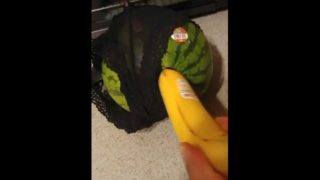 Hung Banana Fucks a Guatamelon Hole (wtf porn)