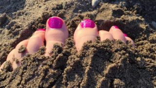 Toes in the Sand at the Beach