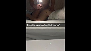 Cheating Girlfriend fucks Guy after Night out Snapchat Cuckold