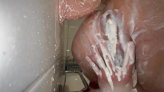 Sexy Ass Twink covered in cream plays with Dildo 4K