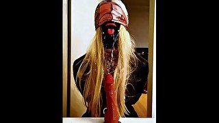 Hooded ring gagged deepthroat training