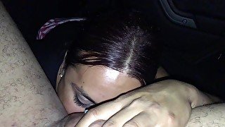 Stranger Milf sucking my dick in the parking lot