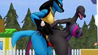 Salazzle And Lucario