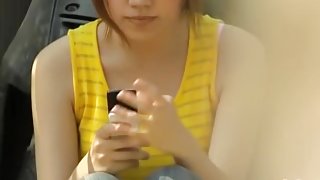 Japanese sharking guru exposes cute chick's lovely tits