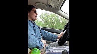 Watch Me Masturbate While Driving in Traffic  Too Fucking Horny To Wait