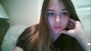 Cute Facebook immature playgirl masturbating on cam