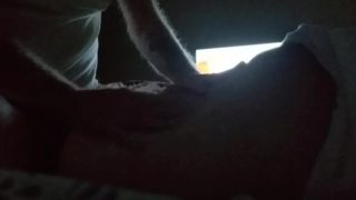 Massaging my GF and masturbating on her ass!