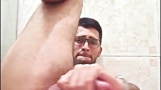 Fucking my ass hard with my black dildo until I cum