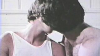 A couple of cowboys fucking around and banging ass in a vintage movie