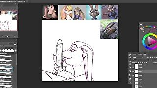 Draw Furry Banny lick dick