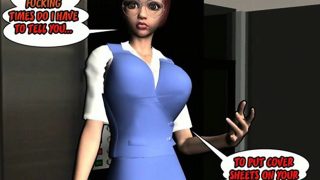 3d comic office girl with bigboobs