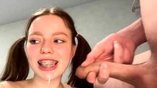 Deepthroat anal pounding and cum in mouth with slutty teen l