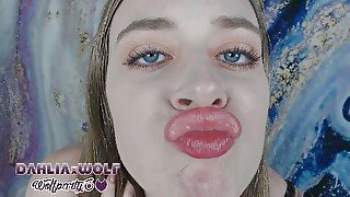 Kissing you with big pouty lips pov