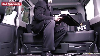 LETSDOEIT - Russian Babe Sarah Cums Hard In a Czech Taxi