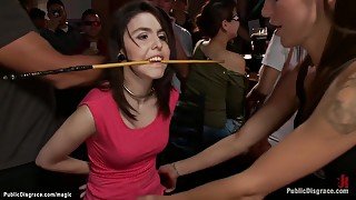 Petite Brunette Anal Fucked In Public