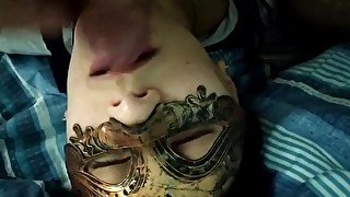 I jerk off on his face and cum on his nose