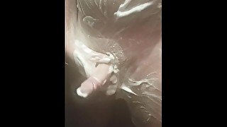 Penis shower masturbation