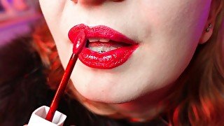 FUR SOUNDS and hot LIPS fetish video - ASMR relax sounding