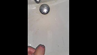 Pissing in sink