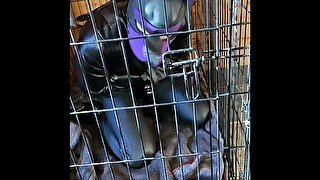 Scarlett Kage bad Puppy obedience - bondage, cage, humiliation, dildo sucking, sph