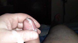 ALOT OF CUM SLOWLY CUMMING OUT MY LITTLE DICK