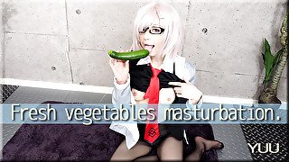 Fresh vegetables masturbation. - Fetish Japanese Video