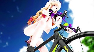 hentai mmd - bike 八雲紫 朝の特別鍛練 