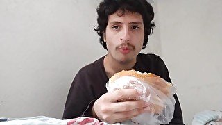 Hot man Getting a lot off food for mukbang