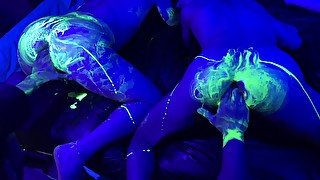 GROUP ORGY OF HOT GUYS FISTING WITH UV LUBE