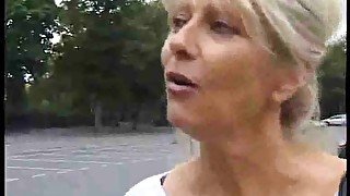 Blonde mature goes to hotel for quick fuck