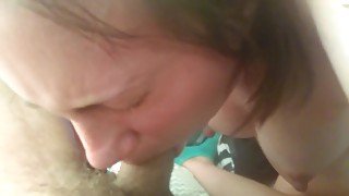 Sexy pregnant wife sucking my nice dick