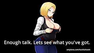 DBZ Android 18 Gets Absorbed By Cell