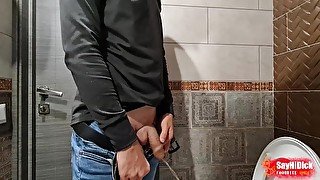 Guy pissing in the toilet - piss week