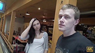 Watch as a hot Czech teen gets paid for a blowjob in POV while being hidden by her cuckold boyfriend