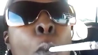 Ebony Car Smoking