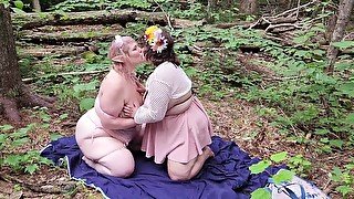 Faun & Faerie caught kissing in the woods