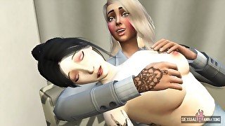 Heavily Tattooed Girls Have Lesbian Sex - Sexual Hot Animations