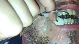 Piss and cum facial on my huge vanbeek braces