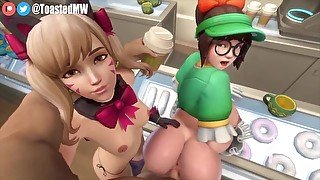 Mei And D.Va 3Some