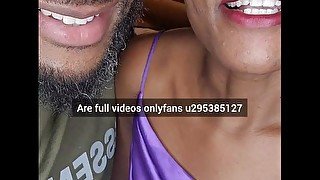 Rubbing daddy's precum with my finger then fuck ebony