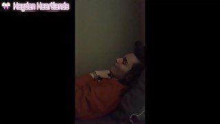 Cute trans teen makes herself cum for her first video