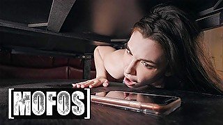 MOFOS - Lily Lou Gets Stuck Under The Table With Her Ass Out For Charles Dera To Slide His Dick In