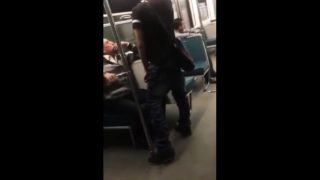 Asian twink get's BJ from older man in a subway